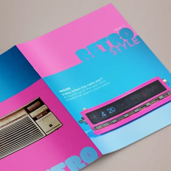  Saddle Stitched Booklet  -  Face Down With Staples Visible